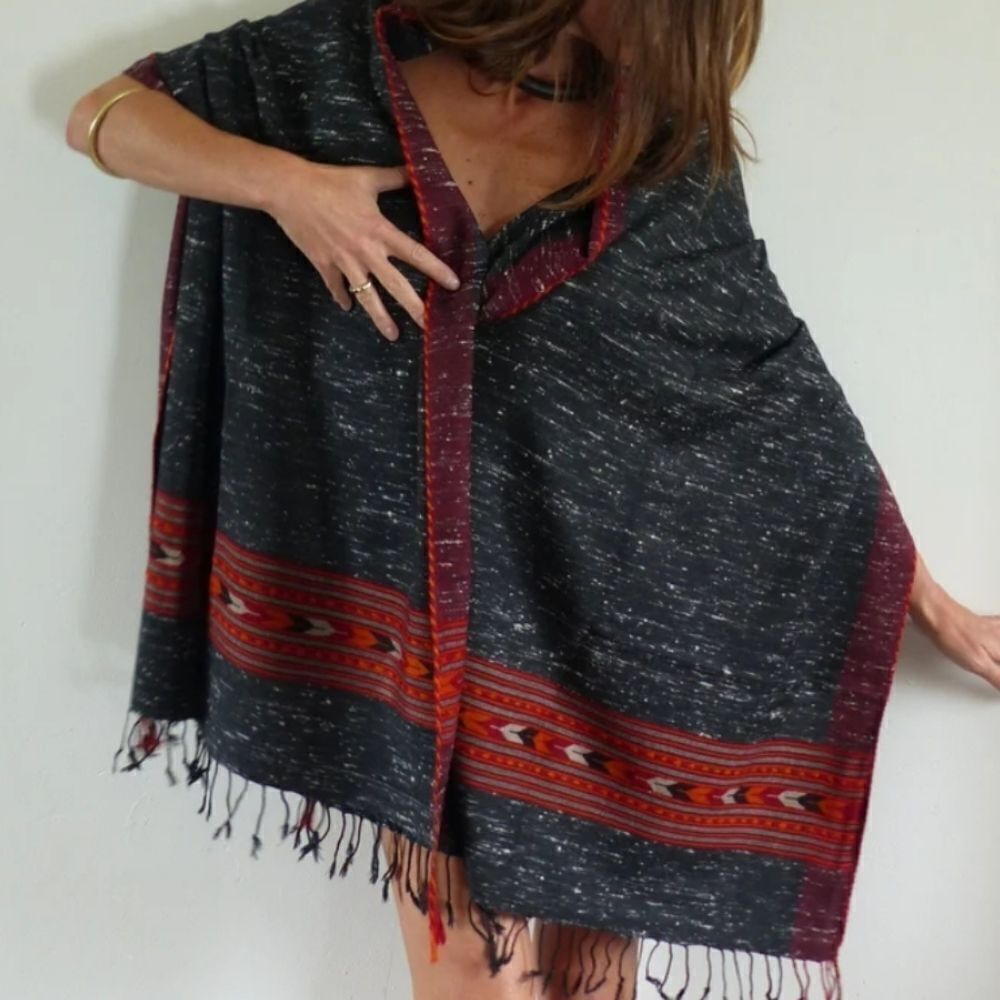 Yak wool colorfull band kullu aztec , ethnic , tribal Himalayas scarf.